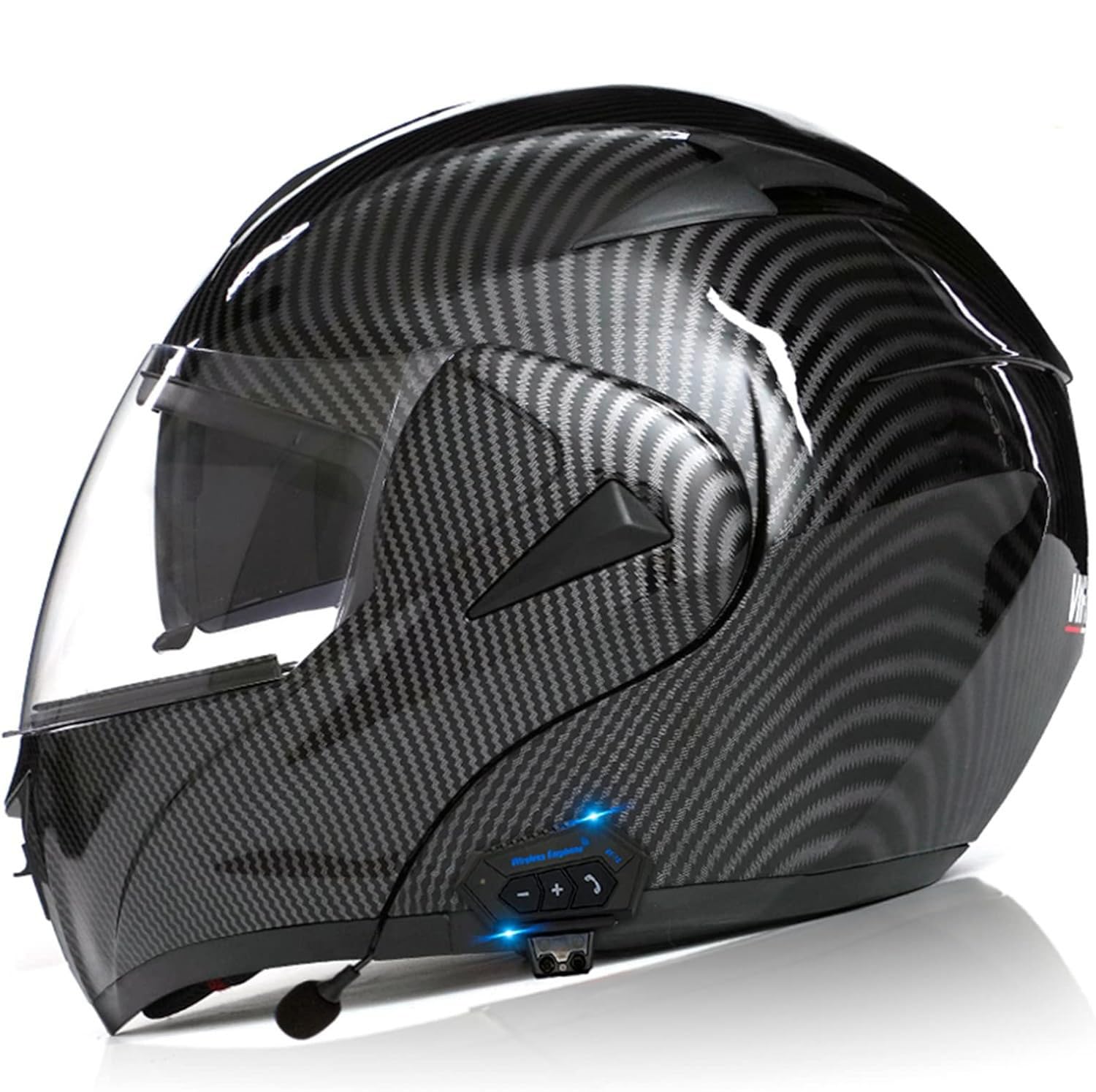 Motorradhelm mit Bluetooth Motorrad Klapphelm ECE/DOT Zertifizierter mit Doppelvisier Integralhelm Vollvisierhelm Sturzhelm mit Mikrofon für Automatische Antwort Moped Helm für Herren Damen 13,M von Hejunlian