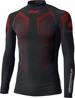 Held 3D-Skin Warm Top, Funktionsshirt langarm Damen - Schwarz/Rot - M von Held