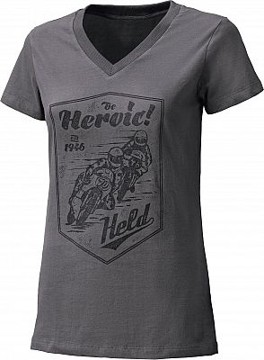 Held Be Heroic, T-Shirt Damen - Grau - S von Held