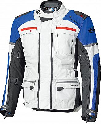 Held Carese Evo, Textiljacke Gore-Tex - Hellgrau/Schwarz/Blau/Rot - 5XL von Held