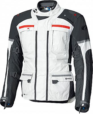 Held Carese Evo, Textiljacke Gore-Tex - Hellgrau/Schwarz/Rot - Bauch L von Held