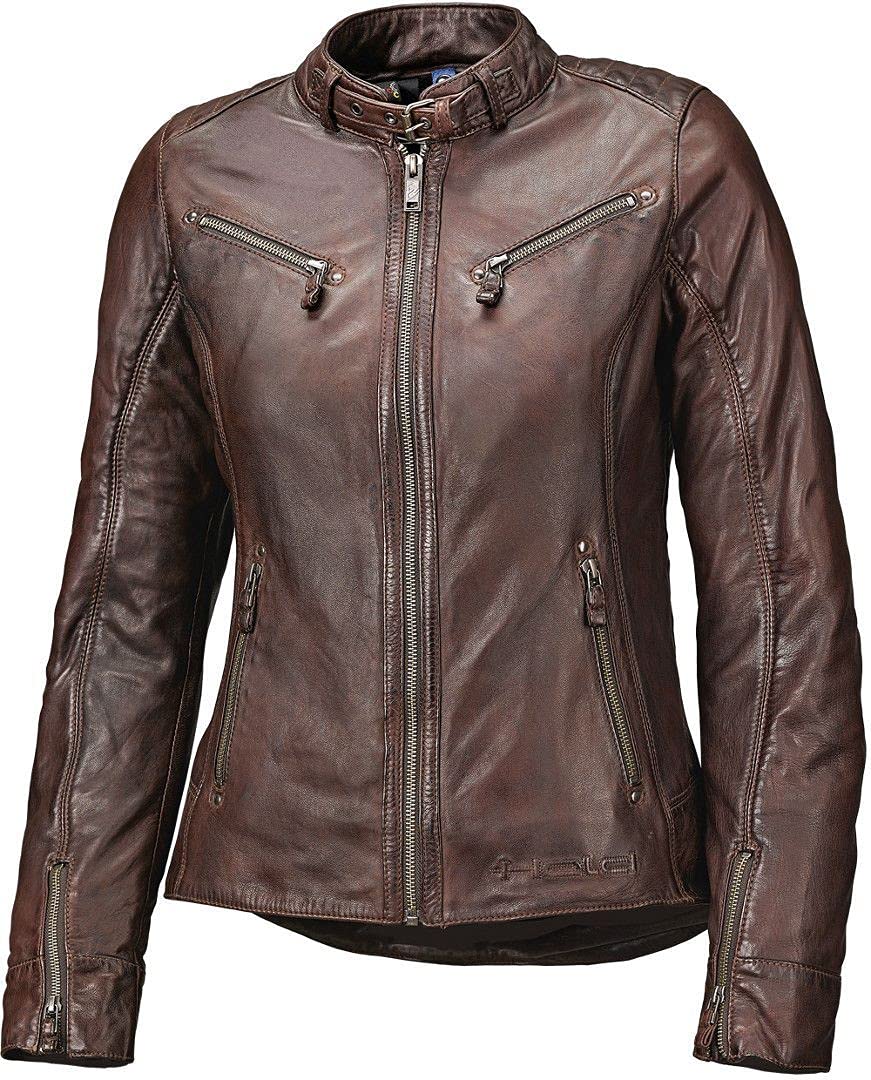 Held Motorradjacke mit Protektoren Motorrad Jacke Sabira Damen Lederjacke braun 36, Chopper/Cruiser, Ganzjährig von Held