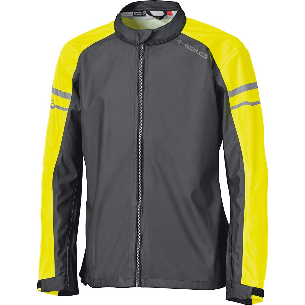 Held Rain Jacket Rainstretch Top Black/Fluo Yellow M von Held