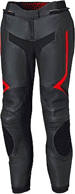 Held Street Rocket 4, Lederhose perforiert Damen - Schwarz/Neon-Rot - 42 von Held