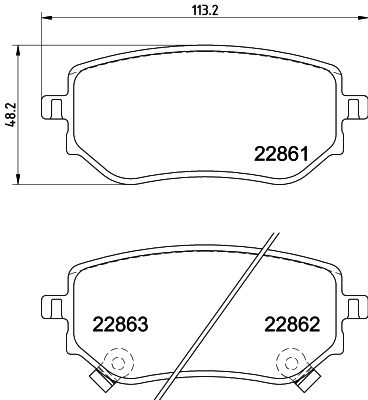 Bremsbelagsatz, Scheibenbremse Hinterachse Hella Pagid 8DB 355 037-951 von Hella Pagid