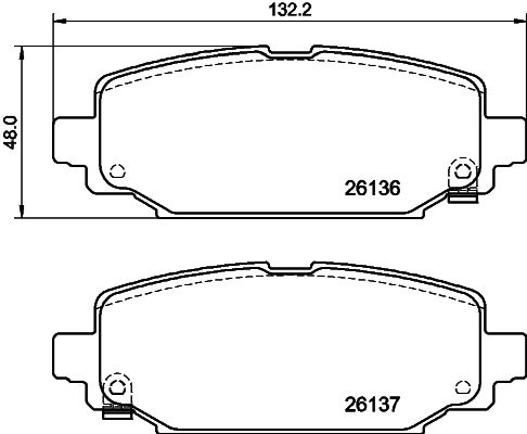 Bremsbelagsatz, Scheibenbremse Hinterachse Hella Pagid 8DB 355 040-251 von Hella Pagid