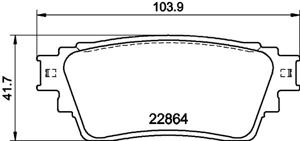 Bremsbelagsatz, Scheibenbremse Hinterachse Hella Pagid 8DB 355 040-501 von Hella Pagid