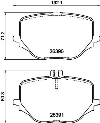 Bremsbelagsatz, Scheibenbremse Hinterachse Hella Pagid 8DB 355 041-121 von Hella Pagid