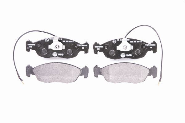 Bremsbelagsatz, Scheibenbremse Vorderachse Hella Pagid 8DB 355 007-711 von Hella Pagid