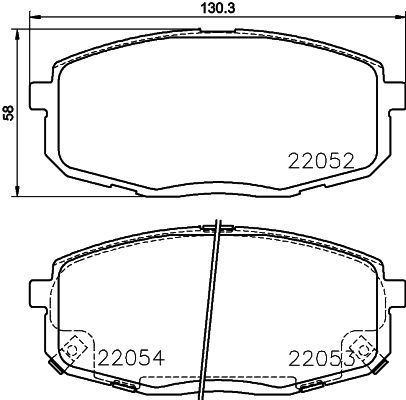 Bremsbelagsatz, Scheibenbremse Vorderachse Hella Pagid 8DB 355 025-791 von Hella Pagid