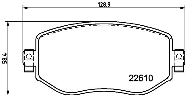 Bremsbelagsatz, Scheibenbremse Vorderachse Hella Pagid 8DB 355 025-851 von Hella Pagid