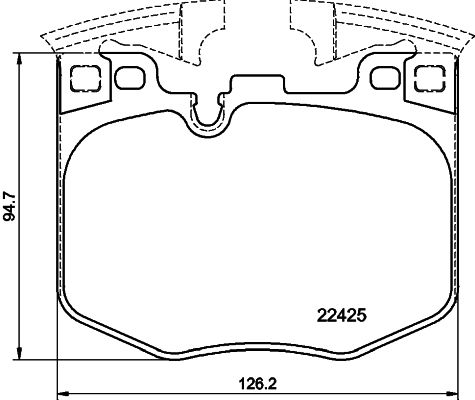 Bremsbelagsatz, Scheibenbremse Vorderachse Hella Pagid 8DB 355 025-951 von Hella Pagid