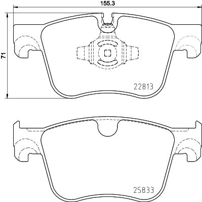 Bremsbelagsatz, Scheibenbremse Vorderachse Hella Pagid 8DB 355 036-491 von Hella Pagid