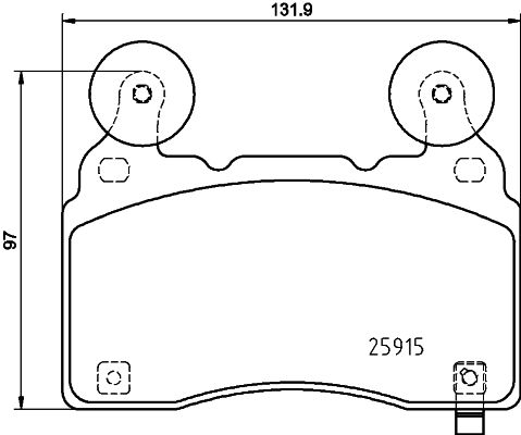 Bremsbelagsatz, Scheibenbremse Vorderachse Hella Pagid 8DB 355 039-481 von Hella Pagid