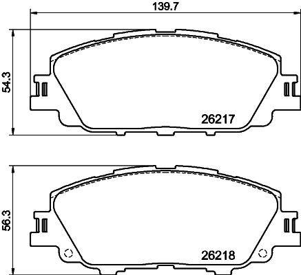 Bremsbelagsatz, Scheibenbremse Vorderachse Hella Pagid 8DB 355 040-411 von Hella Pagid