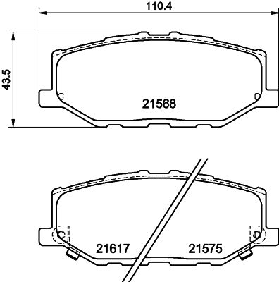 Bremsbelagsatz, Scheibenbremse Vorderachse Hella Pagid 8DB 355 040-421 von Hella Pagid