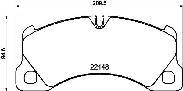 Bremsbelagsatz, Scheibenbremse Vorderachse Hella Pagid 8DB 355 040-631 von Hella Pagid