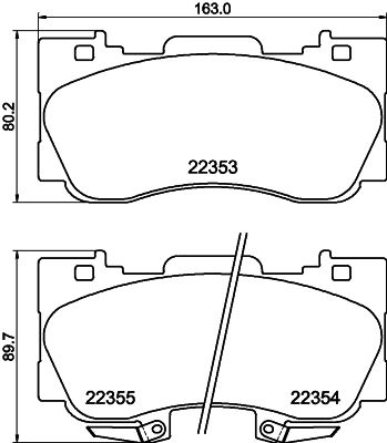 Bremsbelagsatz, Scheibenbremse Vorderachse Hella Pagid 8DB 355 040-671 von Hella Pagid