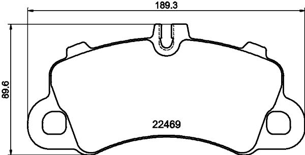 Bremsbelagsatz, Scheibenbremse Vorderachse Hella Pagid 8DB 355 040-761 von Hella Pagid