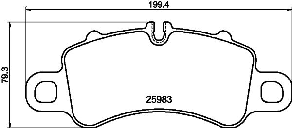 Bremsbelagsatz, Scheibenbremse Vorderachse Hella Pagid 8DB 355 040-771 von Hella Pagid