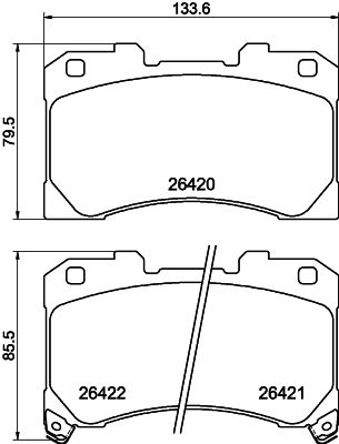 Bremsbelagsatz, Scheibenbremse Vorderachse Hella Pagid 8DB 355 041-061 von Hella Pagid