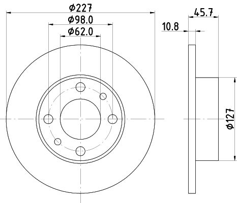 Bremsscheibe Hella Pagid 8DD 355 100-361 von Hella Pagid