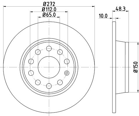 Bremsscheibe Hella Pagid 8DD 355 116-971 von Hella Pagid