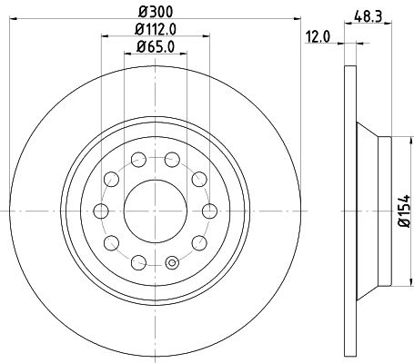 Bremsscheibe Hella Pagid 8DD 355 119-481 von Hella Pagid