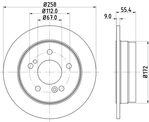 Bremsscheibe Hinterachse Hella Pagid 8DD 355 102-991 von Hella Pagid