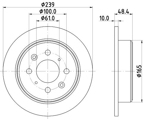 Bremsscheibe Hinterachse Hella Pagid 8DD 355 103-111 von Hella Pagid