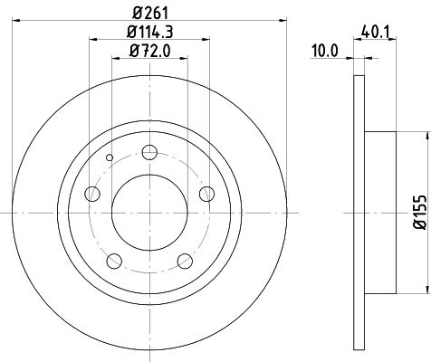 Bremsscheibe Hinterachse Hella Pagid 8DD 355 103-231 von Hella Pagid