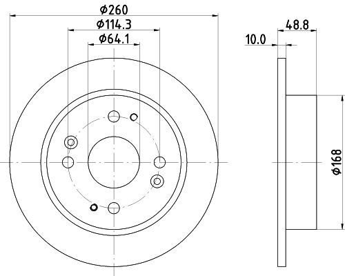 Bremsscheibe Hinterachse Hella Pagid 8DD 355 105-311 von Hella Pagid