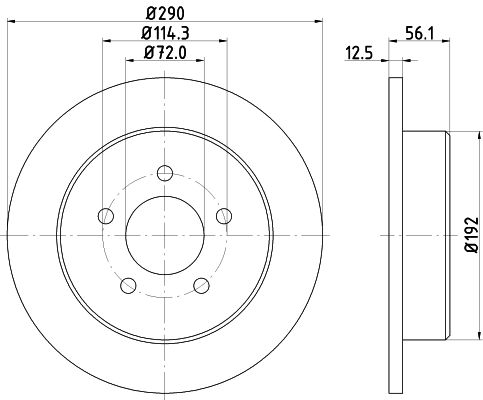 Bremsscheibe Hinterachse Hella Pagid 8DD 355 107-901 von Hella Pagid