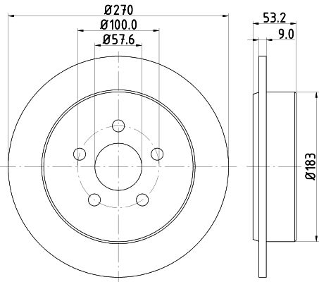 Bremsscheibe Hinterachse Hella Pagid 8DD 355 107-921 von Hella Pagid