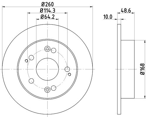 Bremsscheibe Hinterachse Hella Pagid 8DD 355 110-311 von Hella Pagid