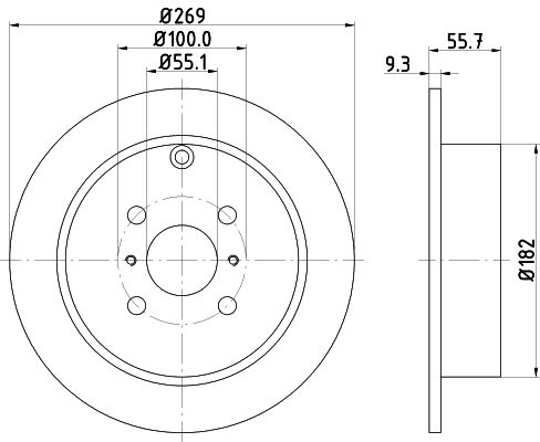 Bremsscheibe Hinterachse Hella Pagid 8DD 355 110-491 von Hella Pagid