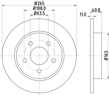 Bremsscheibe Hinterachse Hella Pagid 8DD 355 111-381 von Hella Pagid