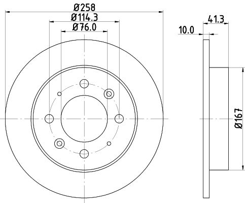 Bremsscheibe Hinterachse Hella Pagid 8DD 355 111-451 von Hella Pagid