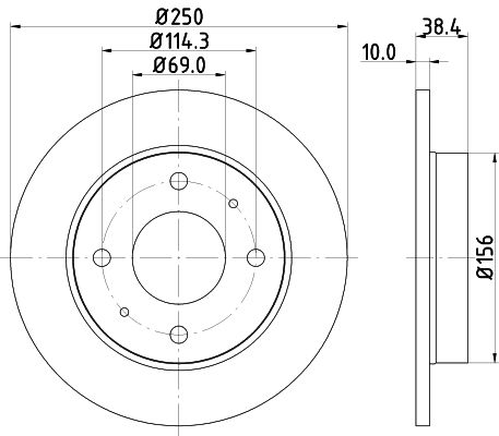 Bremsscheibe Hinterachse Hella Pagid 8DD 355 111-531 von Hella Pagid