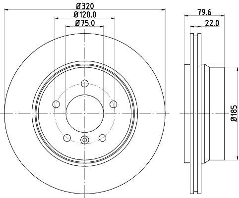 Bremsscheibe Hinterachse Hella Pagid 8DD 355 112-251 von Hella Pagid