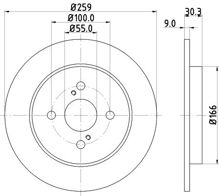 Bremsscheibe Hinterachse Hella Pagid 8DD 355 113-601 von Hella Pagid