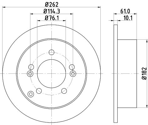 Bremsscheibe Hinterachse Hella Pagid 8DD 355 113-641 von Hella Pagid