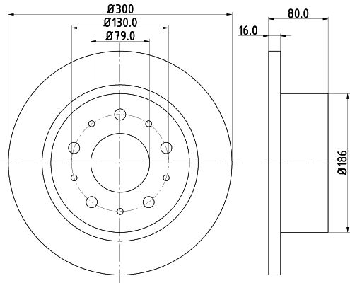 Bremsscheibe Hinterachse Hella Pagid 8DD 355 113-731 von Hella Pagid