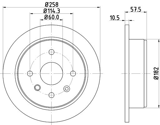 Bremsscheibe Hinterachse Hella Pagid 8DD 355 114-161 von Hella Pagid