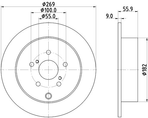 Bremsscheibe Hinterachse Hella Pagid 8DD 355 114-891 von Hella Pagid