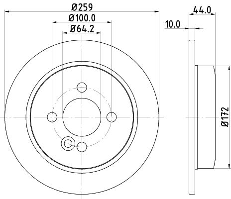 Bremsscheibe Hinterachse Hella Pagid 8DD 355 115-261 von Hella Pagid