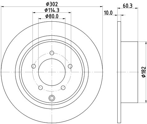 Bremsscheibe Hinterachse Hella Pagid 8DD 355 115-491 von Hella Pagid