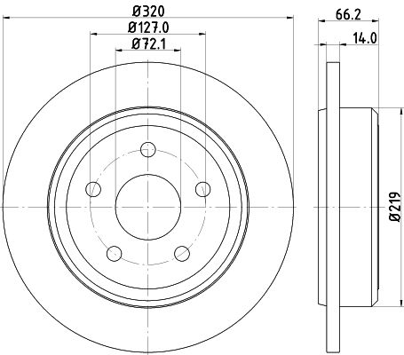 Bremsscheibe Hinterachse Hella Pagid 8DD 355 115-501 von Hella Pagid