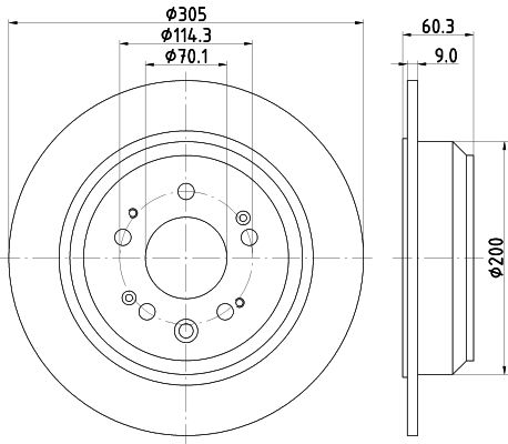 Bremsscheibe Hinterachse Hella Pagid 8DD 355 116-111 von Hella Pagid