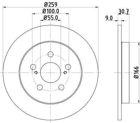 Bremsscheibe Hinterachse Hella Pagid 8DD 355 116-901 von Hella Pagid